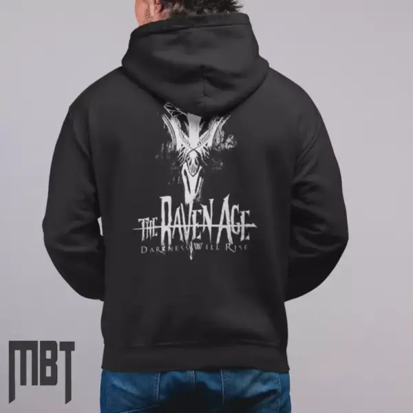 The Raven Age Band Hoodie, The Raven Age Darkness Will Rise Cover Hooded Sweatshirt, Heavy Metal Merch - Image 2