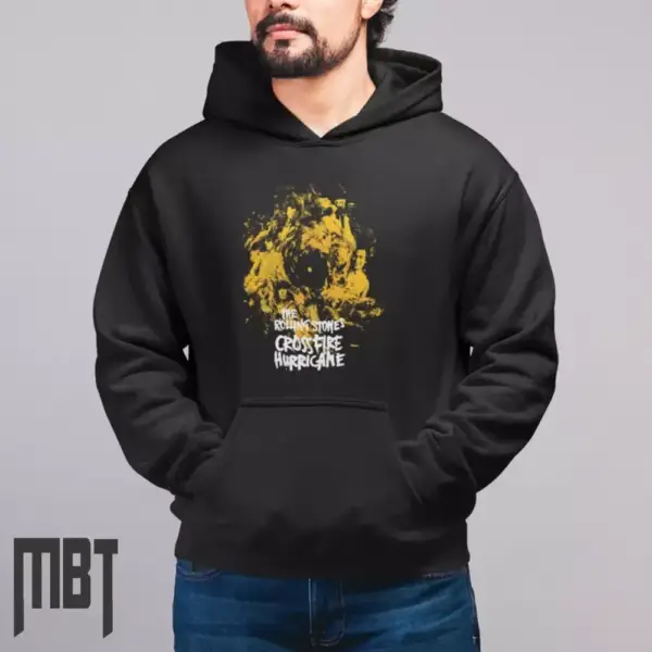 The Rolling Stones Hoodie, The Rolling Stones Crossfire Hurricane Cover Hooded Sweatshirt, Rock Merch