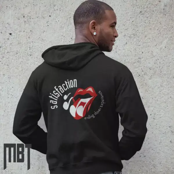 The Rolling Stones Hoodie, The Rolling Stones Satisfaction Cover Hooded Sweatshirt, Rock Merch
