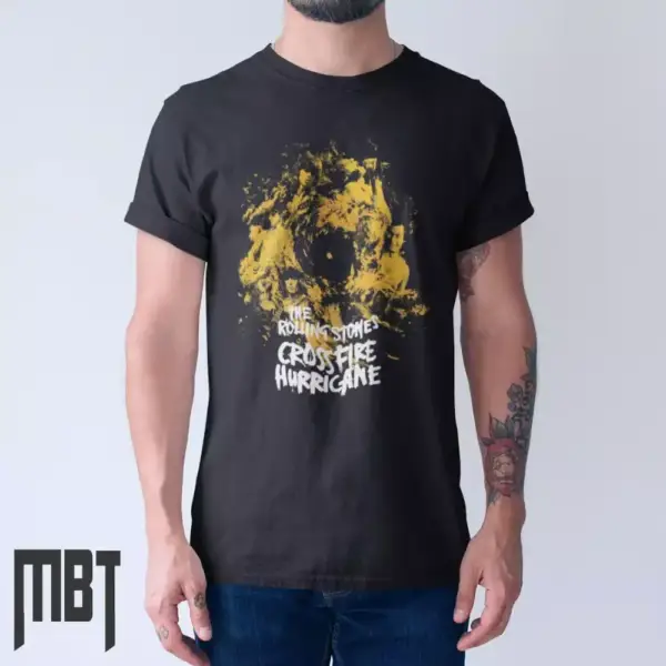 The Rolling Stones T-Shirt, The Rolling Stones Crossfire Hurricane Cover Tee-Shirt, Rock Merch
