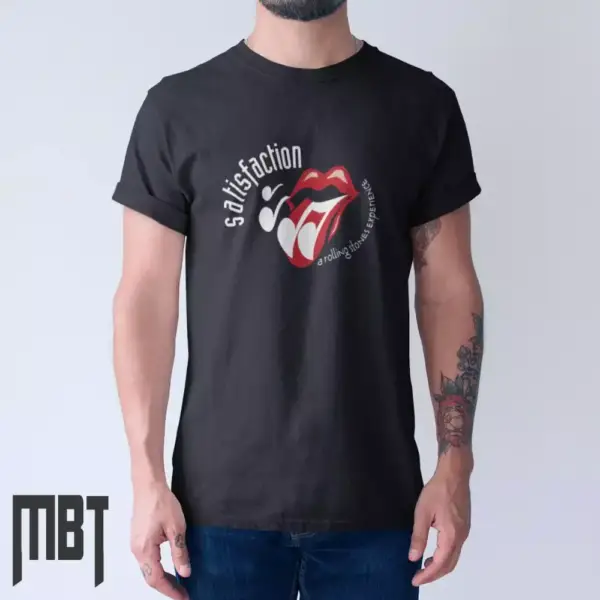 The Rolling Stones T-Shirt, The Rolling Stones Satisfaction Cover Tee-Shirt, Rock Merch
