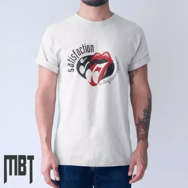 The Rolling Stones T-Shirt, The Rolling Stones Satisfaction Cover Tee-Shirt, Rock Merch