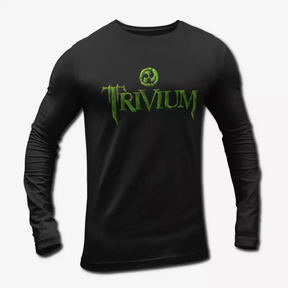 Trivium Logo Long Sleeve T-Shirt, Trivium Band Heavy Metal Merch