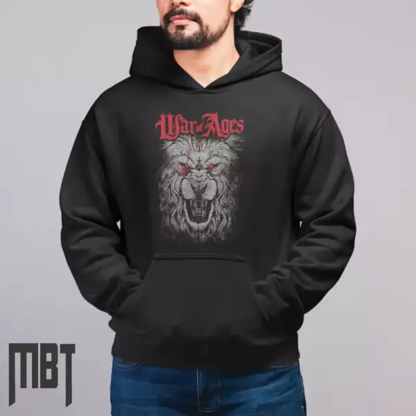 War of Ages Band Hoodie, War of Ages Artwork Hooded Sweatshirt, Christian Metal Merch