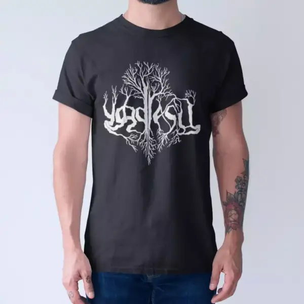 Yggdrasil Band T-Shirt, Yggdrasil Logo Tee Shirt, Folk Metal, Pagan Black Metal Merch