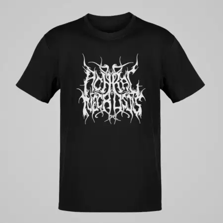 Achral Necrosis T-Shirt, Achral Necrosis Logo Black Shirt