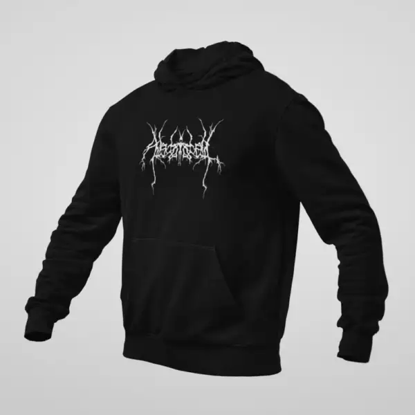 Ahzidal Hoodie, Ahzidal Logo Black Sweatshirt