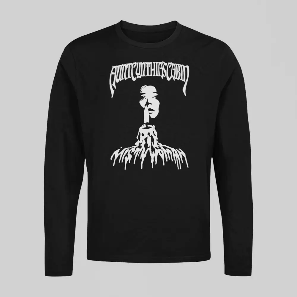 Aunt Cynthias Cabin Long Sleeve, Aunt Cynthias Cabin Misty Woman Black Longsleeve