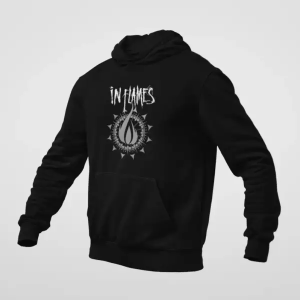In Flames Hoodie, In Flames Logo Black Sweatshirt