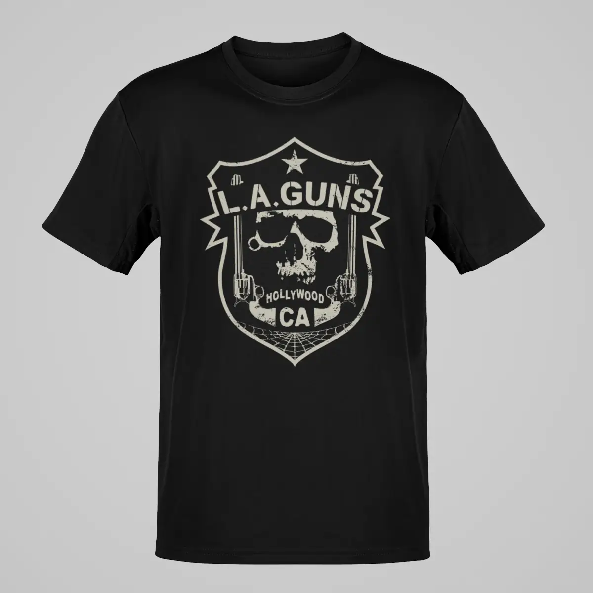 LA Guns T-Shirt, L.A. Guns Logo Black T Shirt