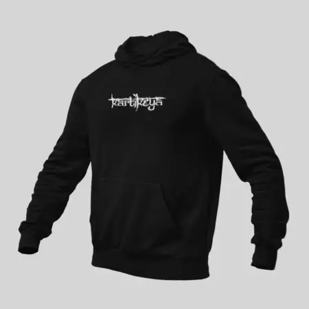 Kartikeya Hoodie, Kartikeya Logo Black Sweatshirt